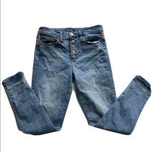 GAP jeans 6 28 Inseam HIGH-RISE leggings Factory Wear Denim Straight Fitted
